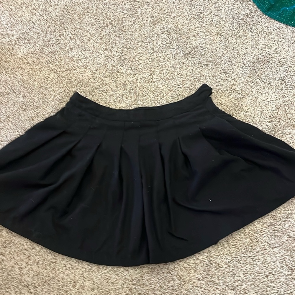 Black mini skirt